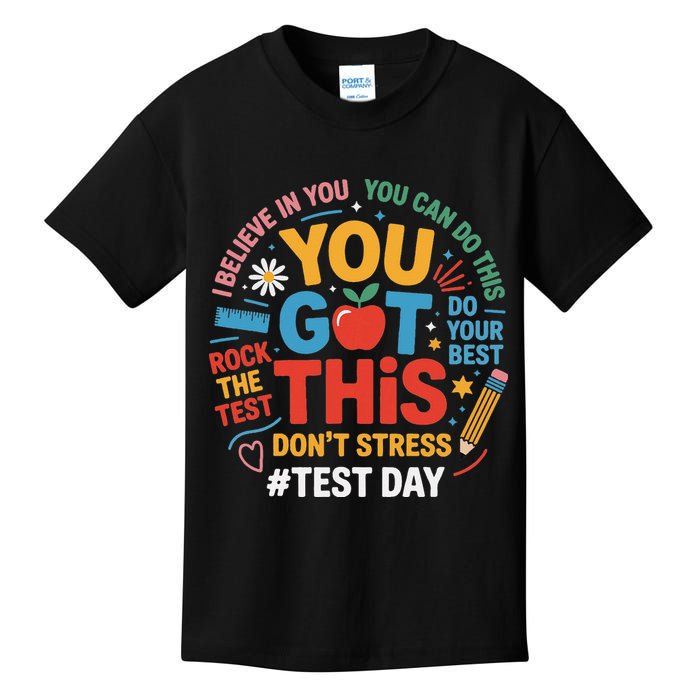 Rock The Test Dont Stress You Got This Funny Testing Day Kids T-Shirt