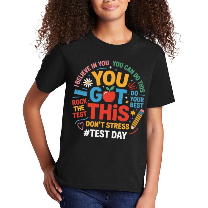 Rock The Test Dont Stress You Got This Funny Testing Day Kids T-Shirt