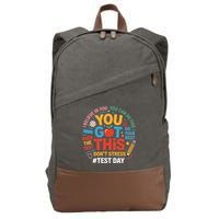Rock The Test Dont Stress You Got This Funny Testing Day Cotton Canvas Backpack