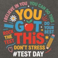 Rock The Test Dont Stress You Got This Funny Testing Day Cotton Canvas Backpack