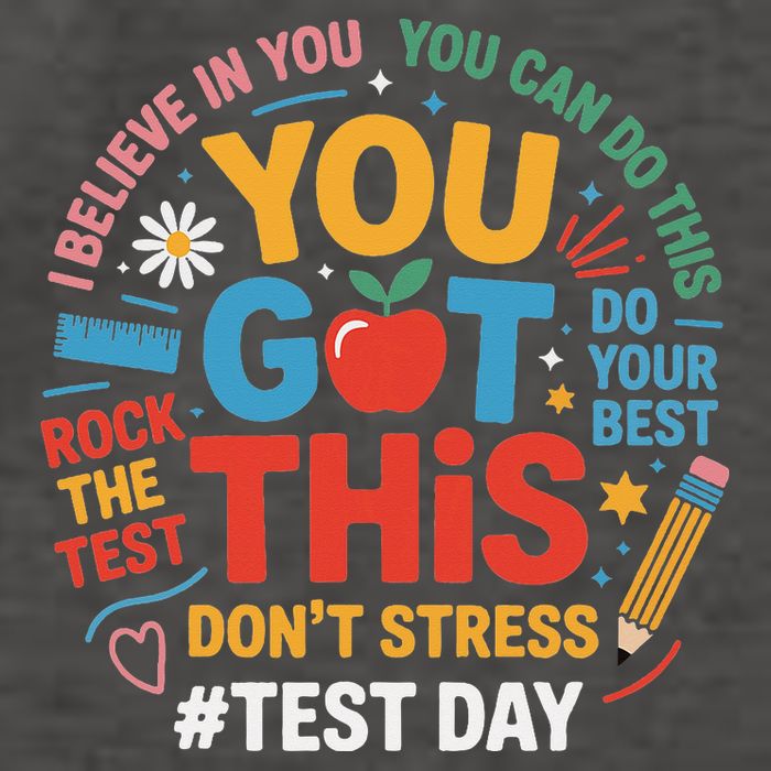 Rock The Test Dont Stress You Got This Funny Testing Day Vector Backpack