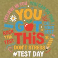 Rock The Test Dont Stress You Got This Funny Testing Day Garment-Dyed Women's Muscle Tee