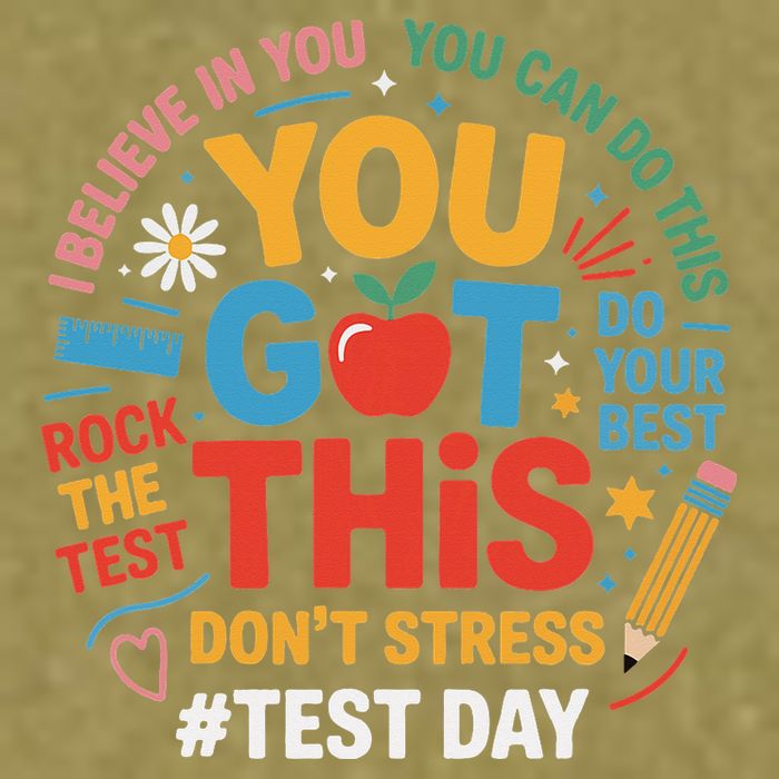 Rock The Test Dont Stress You Got This Funny Testing Day Garment-Dyed Women's Muscle Tee