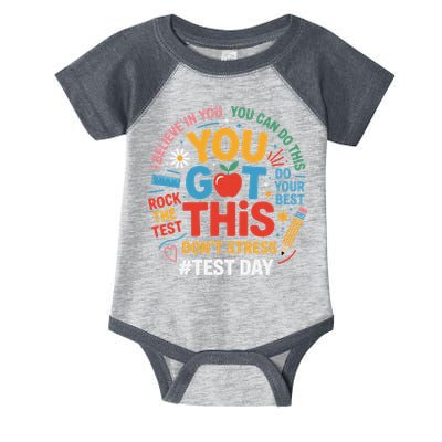 Rock The Test Dont Stress You Got This Funny Testing Day Infant Baby Jersey Bodysuit