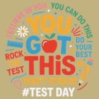 Rock The Test Dont Stress You Got This Funny Testing Day Button