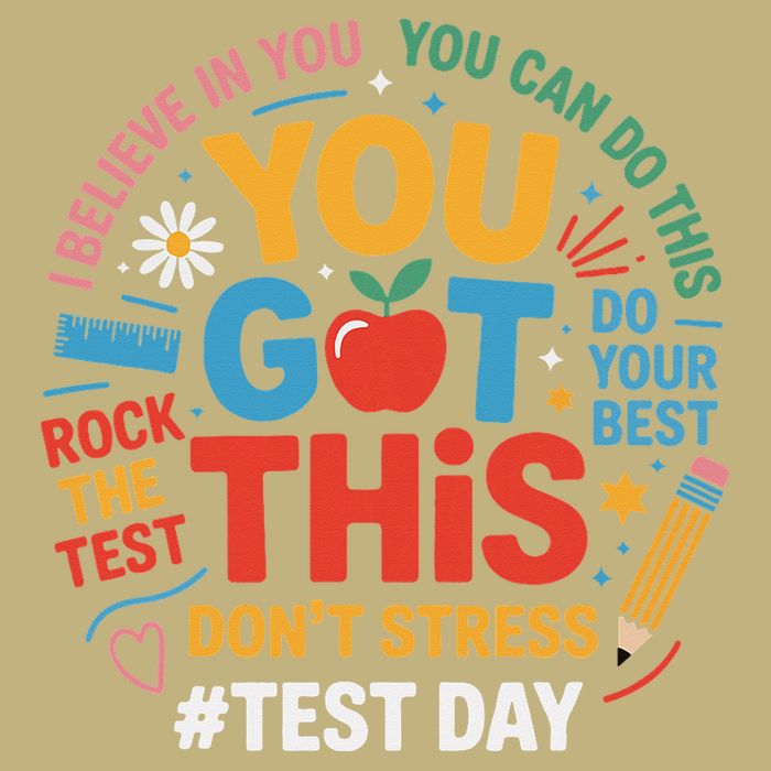 Rock The Test Dont Stress You Got This Funny Testing Day Button