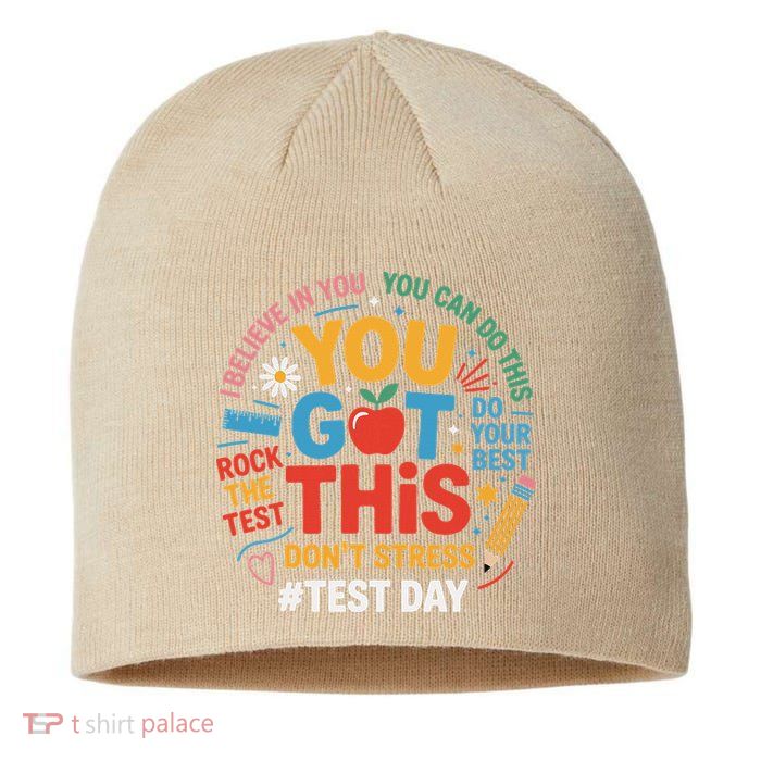 Rock The Test Dont Stress You Got This Funny Testing Day Sustainable Beanie