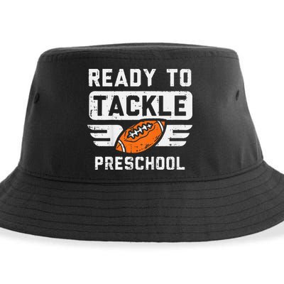 Ready To Tackle Preschool Football First Day Of School Sustainable Bucket Hat