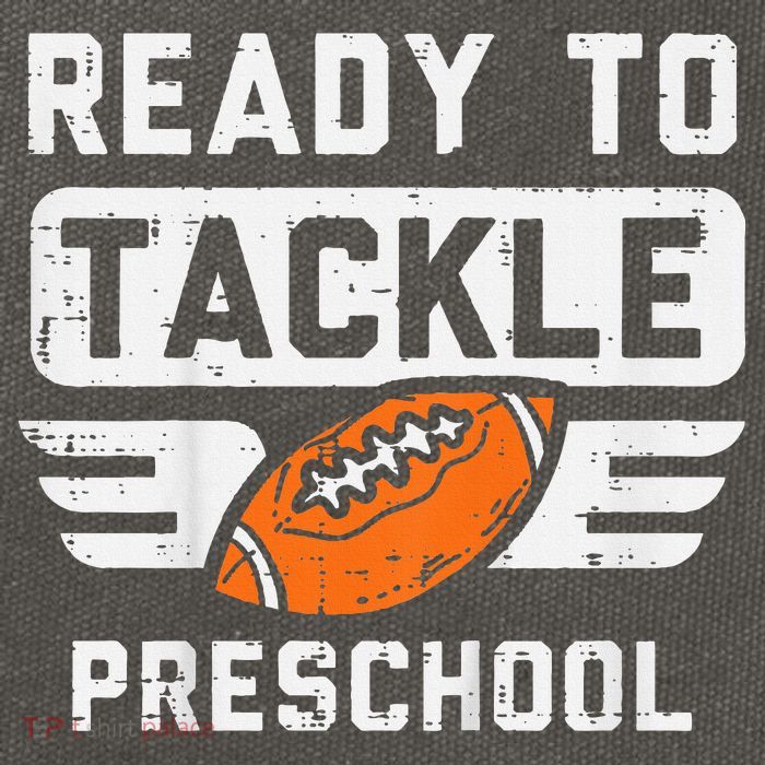 Ready To Tackle Preschool Football First Day Of School Cotton Canvas Backpack