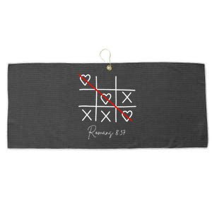 Romans Tic Tac Toe Heart Classic Strategy Game For Christian Large Microfiber Waffle Golf Towel