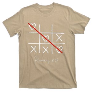 Romans Tic Tac Toe Heart Classic Strategy Game For Christian T-Shirt