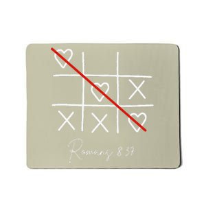 Romans Tic Tac Toe Heart Classic Strategy Game For Christian Mousepad