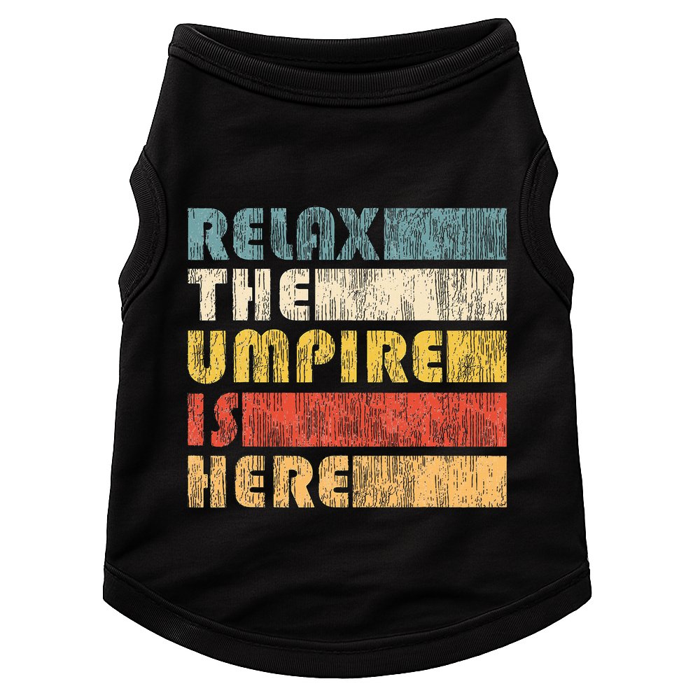 Relax The Umpire Is Here Baseball Doggie Tank