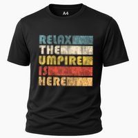 Relax The Umpire Is Here Baseball Cooling Performance Crew T-Shirt