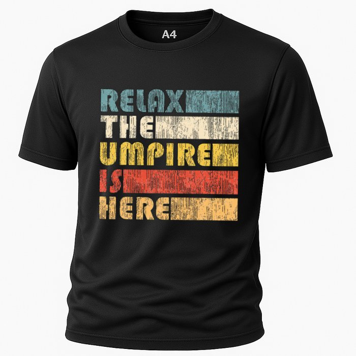 Relax The Umpire Is Here Baseball Cooling Performance Crew T-Shirt