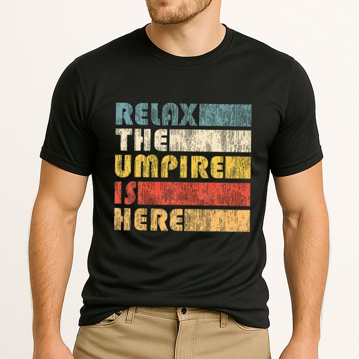 Relax The Umpire Is Here Baseball Cooling Performance Crew T-Shirt