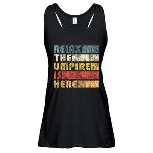 Relax The Umpire Is Here Baseball Ladies Essential Flowy Tank