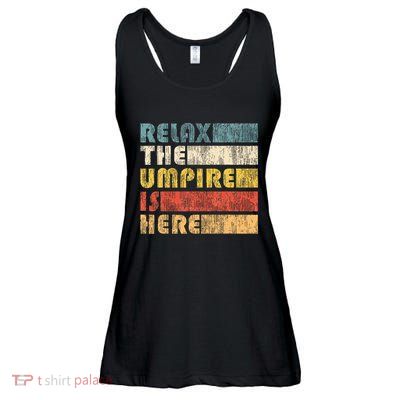 Relax The Umpire Is Here Baseball Ladies Essential Flowy Tank