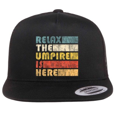 Relax The Umpire Is Here Baseball Flatbill Hat