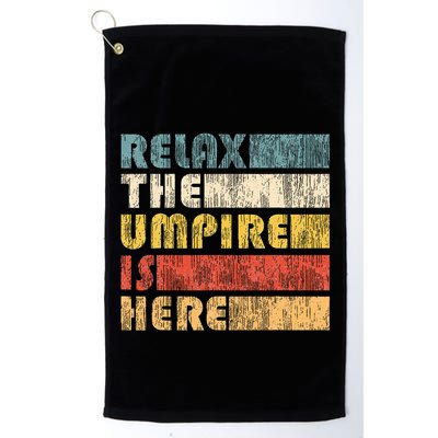 Relax The Umpire Is Here Baseball Golf Towel