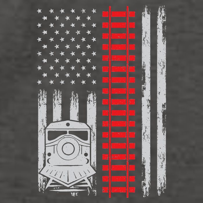 Railroad Train Usa Flag American Train Conductor Railway Vector Backpack