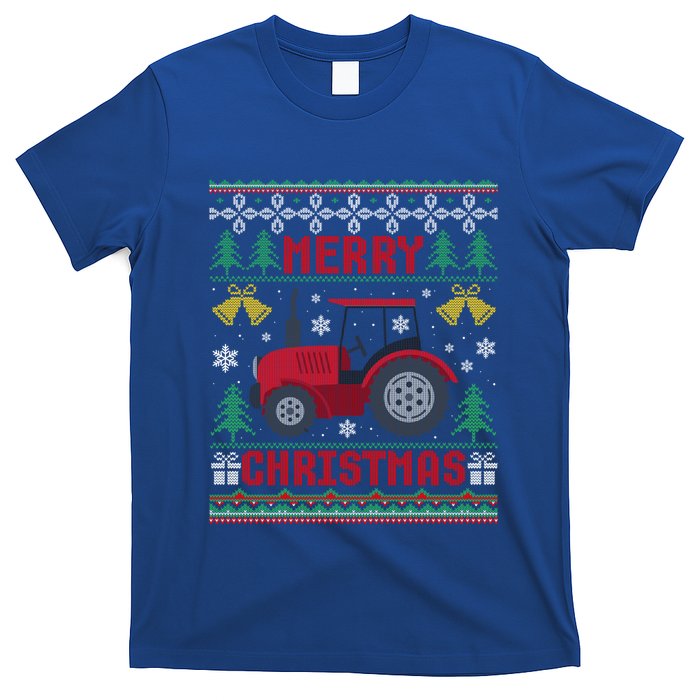 Red Tractor Ugly Christmas Gift Idea Gift T-Shirt