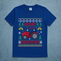 Red Tractor Ugly Christmas Gift Idea Gift T-Shirt