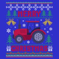 Red Tractor Ugly Christmas Gift Idea Gift T-Shirt