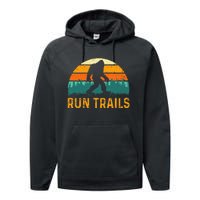 Run Trails Ultramarathon Race Bigfoot Runner Ultra Running Performance Fleece Hoodie