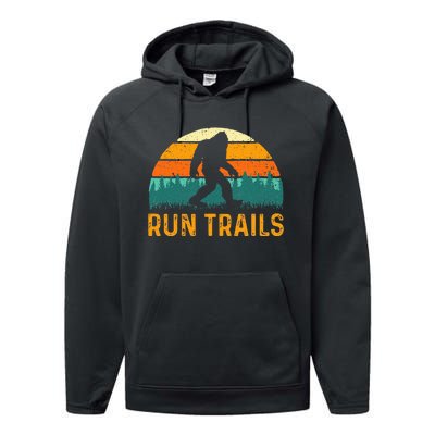 Run Trails Ultramarathon Race Bigfoot Runner Ultra Running Performance Fleece Hoodie