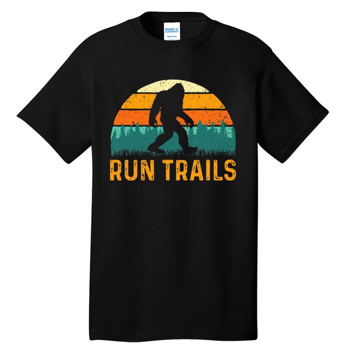 Run Trails Ultramarathon Race Bigfoot Runner Ultra Running Tall T-Shirt