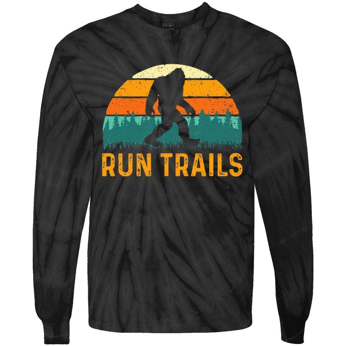 Run Trails Ultramarathon Race Bigfoot Runner Ultra Running Tie-Dye Long Sleeve Shirt