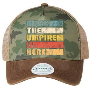 Relax The Umpire Is Here Baseball Legacy Tie Dye Trucker Hat