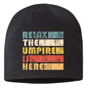 Relax The Umpire Is Here Baseball Sustainable Beanie