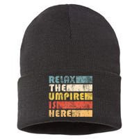 Relax The Umpire Is Here Baseball Sustainable Knit Beanie