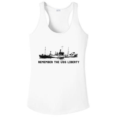 Remember The Uss Liberty Ladies PosiCharge Competitor Racerback Tank