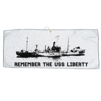 Remember The Uss Liberty Large Microfiber Waffle Golf Towel