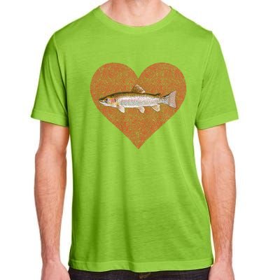 Rainbow Trout Valentines Day Fish Love Fingerprint Gift Adult ChromaSoft Performance T-Shirt