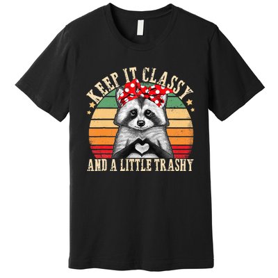 Raccoon Trashy Vintage Retro Funny Racoon Lovers Gifts Premium T-Shirt