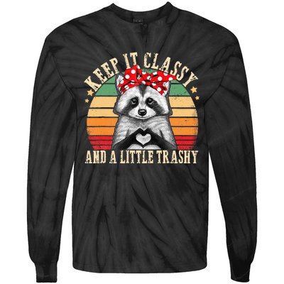 Raccoon Trashy Vintage Retro Funny Racoon Lovers Gifts Tie-Dye Long Sleeve Shirt