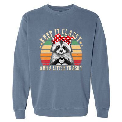 Raccoon Trashy Vintage Retro Funny Racoon Lovers Gifts Garment-Dyed Sweatshirt