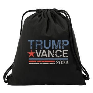 Retro Trump Vance 2024 Stripe Trump Jd Vance Drawstring Bag