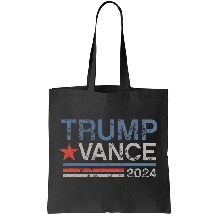 Retro Trump Vance 2024 Stripe Trump Jd Vance Tote Bag