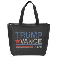 Retro Trump Vance 2024 Stripe Trump Jd Vance Zip Tote Bag