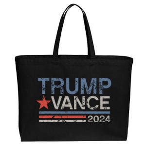 Retro Trump Vance 2024 Stripe Trump Jd Vance Cotton Canvas Jumbo Tote