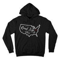 Road Trip Vibes Map Usa Family Friend Girl Trip Vacation Rv Hoodie