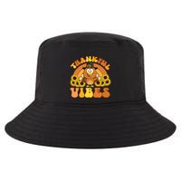 Retro Thankful Vibes Autumn Groovy Thanksgiving Turkey Gift Cool Comfort Performance Bucket Hat