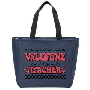 Retro Teacher Valentines Day Zip Tote Bag