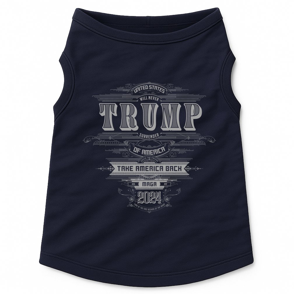 Retro Trump Vintage Maga America Doggie Tank