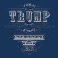 Retro Trump Vintage Maga America Poster